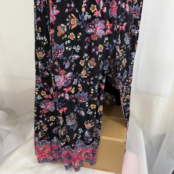 Women’s Xhilaration Multicolor Floral Maxi Dress Size XL - Picture 4 of 6